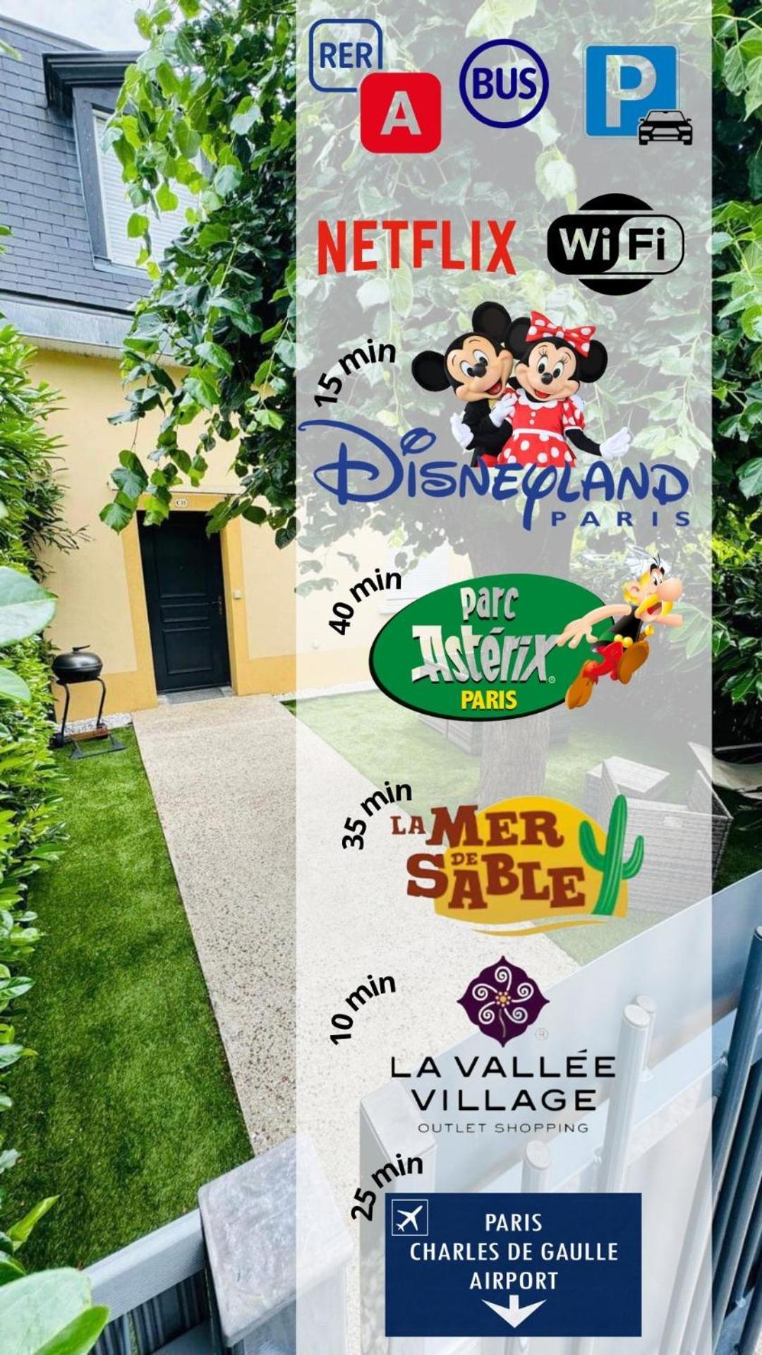 Croissy-Beaubourg Superbe Duplex-15 Min Disneyland 빌라 외부 사진